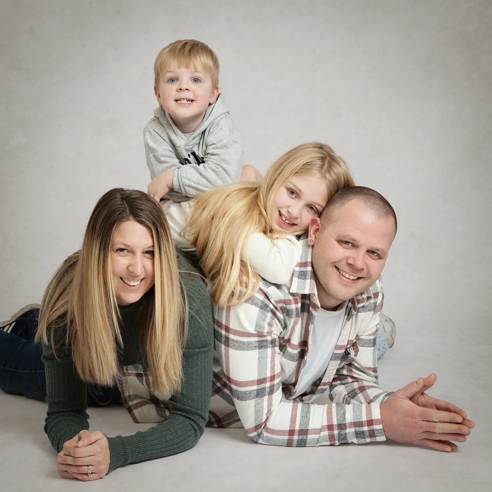 Studio family portrait photographed by Matt Curtis in Warminster, Wiltshire