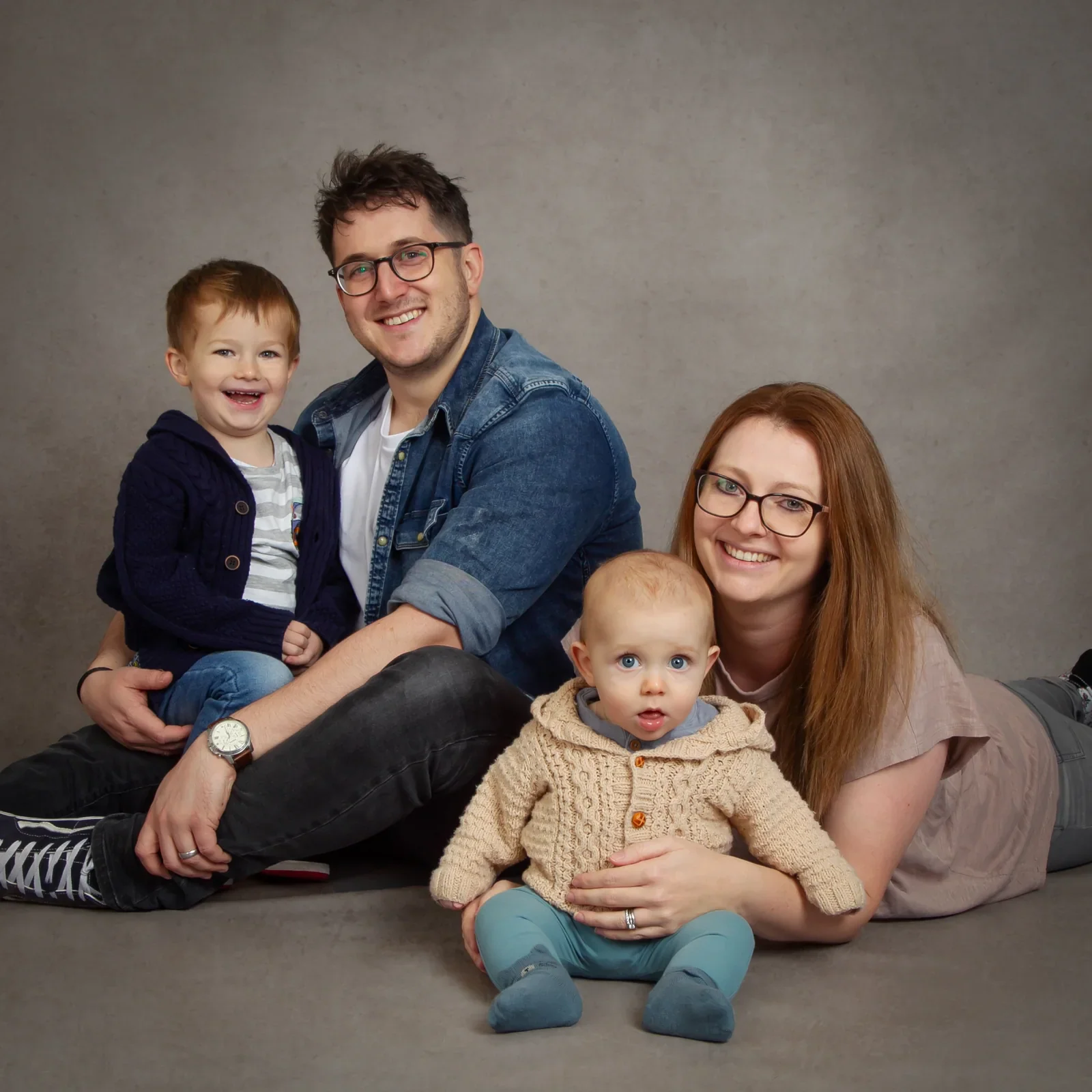 Studio family portrait photographed by Matt Curtis in Warminster, Wiltshire