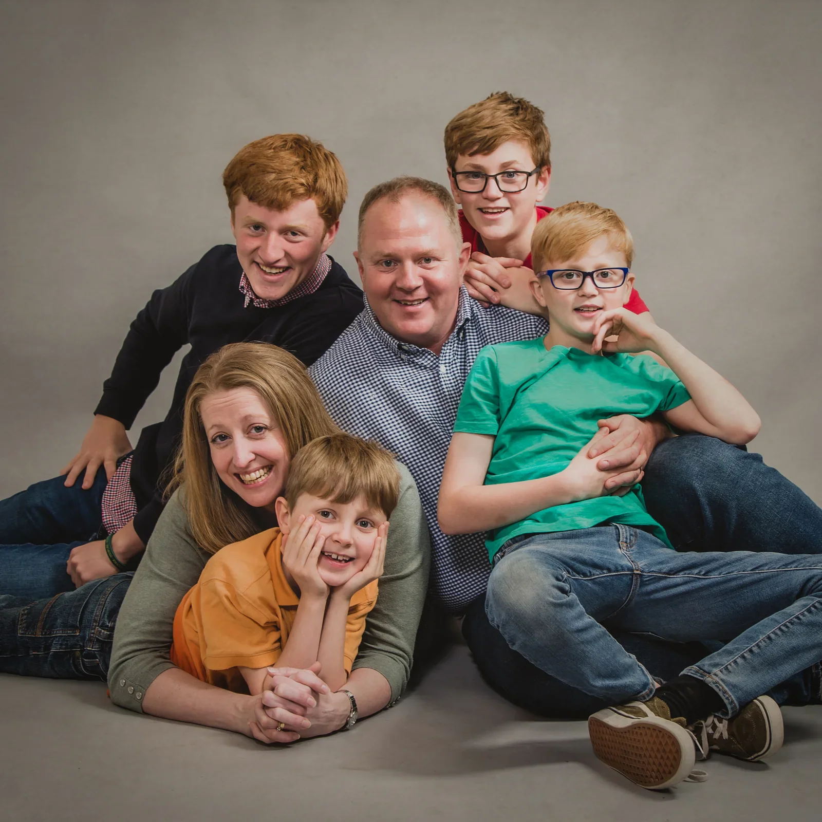 Studio family portrait photographed by Matt Curtis in Warminster, Wiltshire