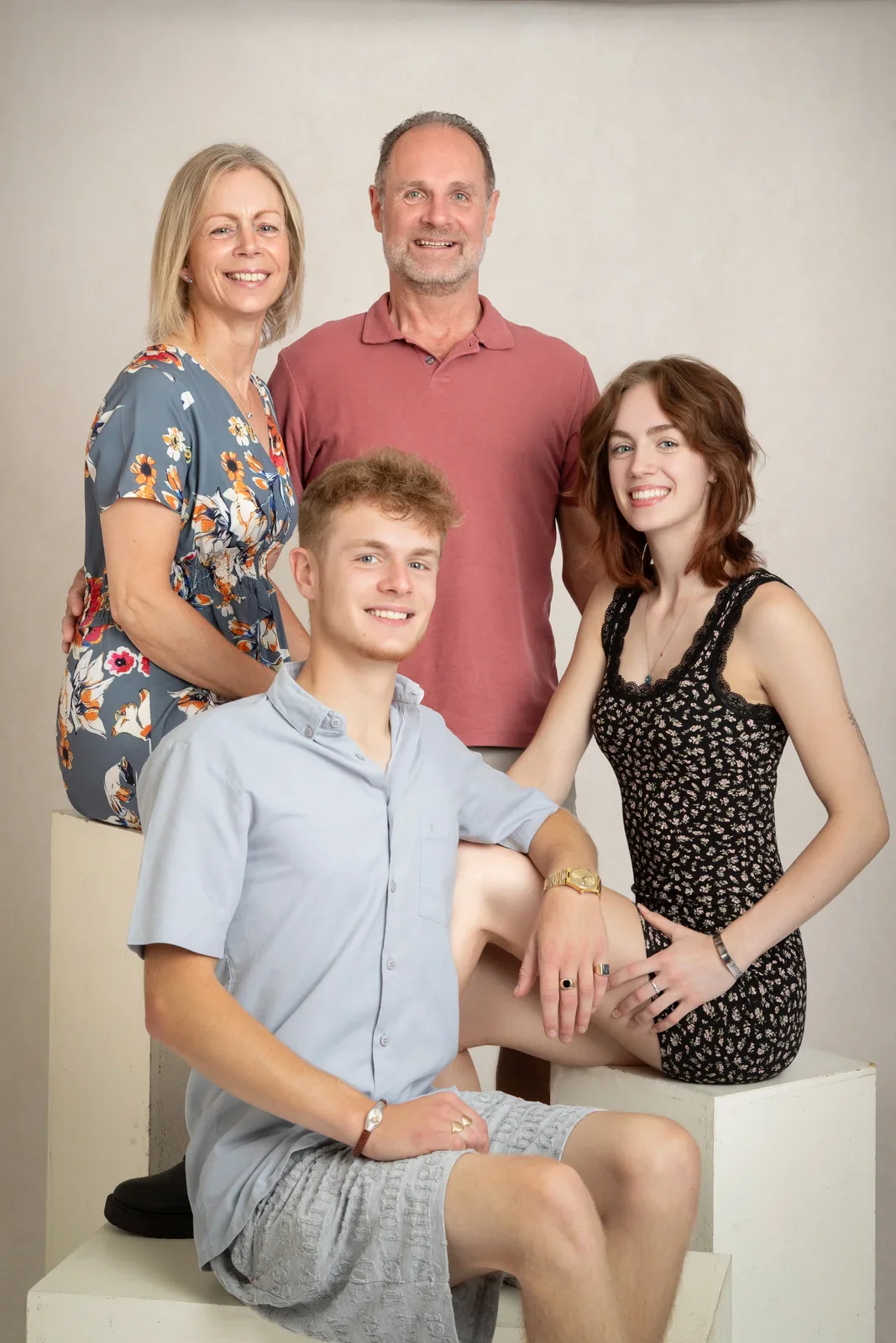 Studio family portrait photographed by Matt Curtis in Warminster, Wiltshire