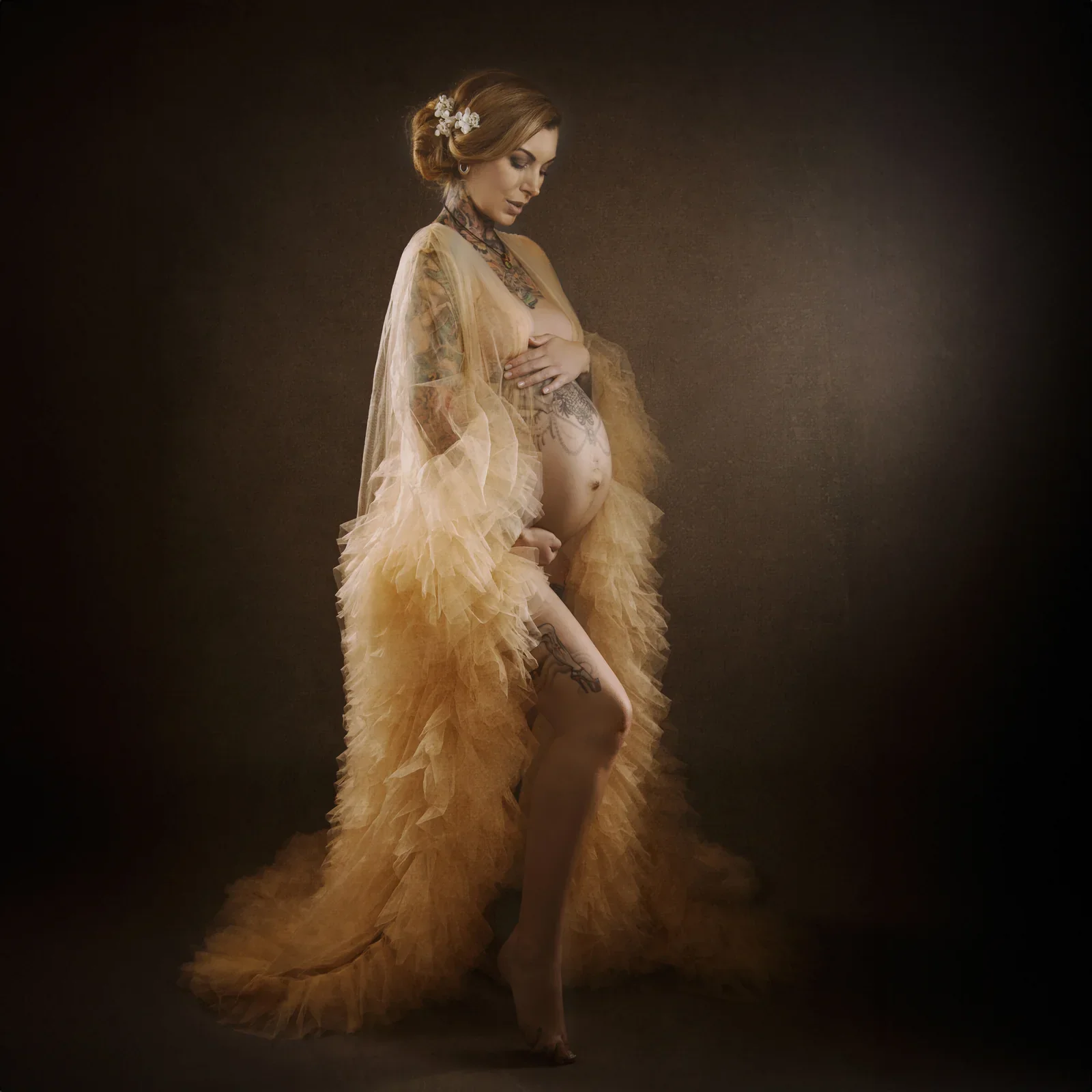 Maternity portrait photographed by Matt Curtis in his Warminster studio